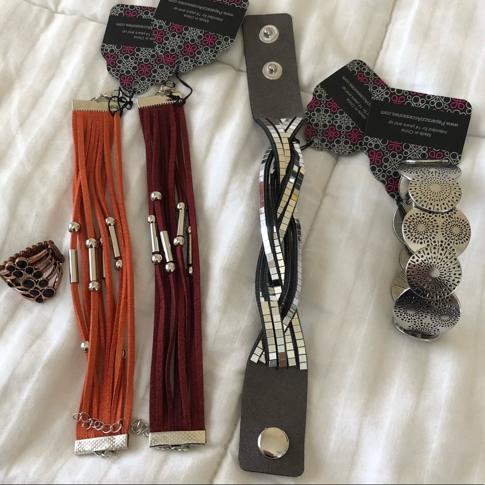 LOT of 4 NEW bracelets and 1 copper ring